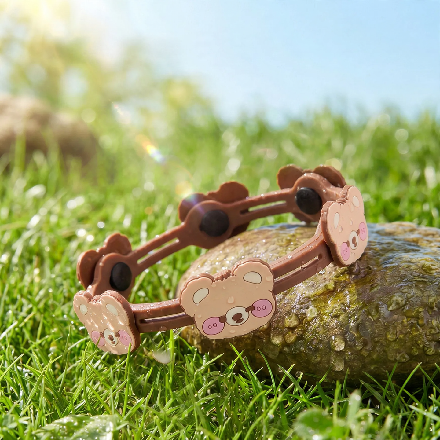 Scented collar with bear pattern for dogs and cats