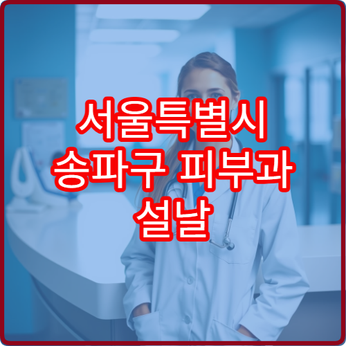 서울특별시 송파구 피부과 설날 명절 연휴 진료 병원 여드름·아토피 피부염 치료 가능
