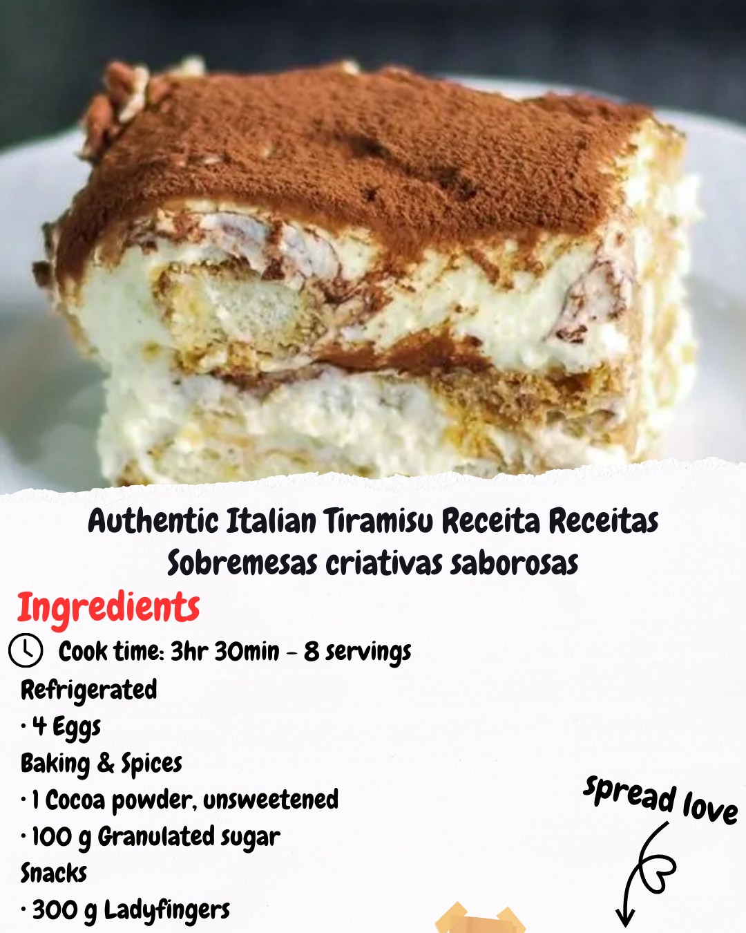 Authentic Italian Tiramisu Receita Receitas Sobremesas criativas saborosas