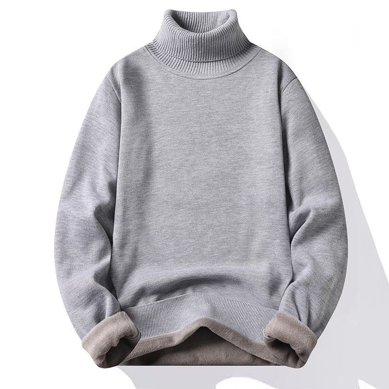 Men's turtleneck sweater, lined, slim fit