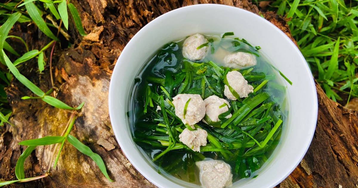 Canh hẹ thịt viên
