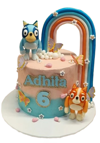 Bluey & Bingo Themed Birthday Cake CB-NC727