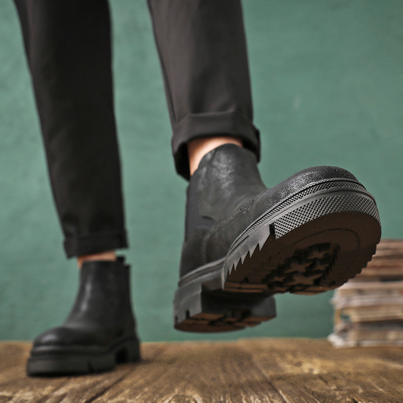 Brogue Chelsea Boots for Men, S51-L