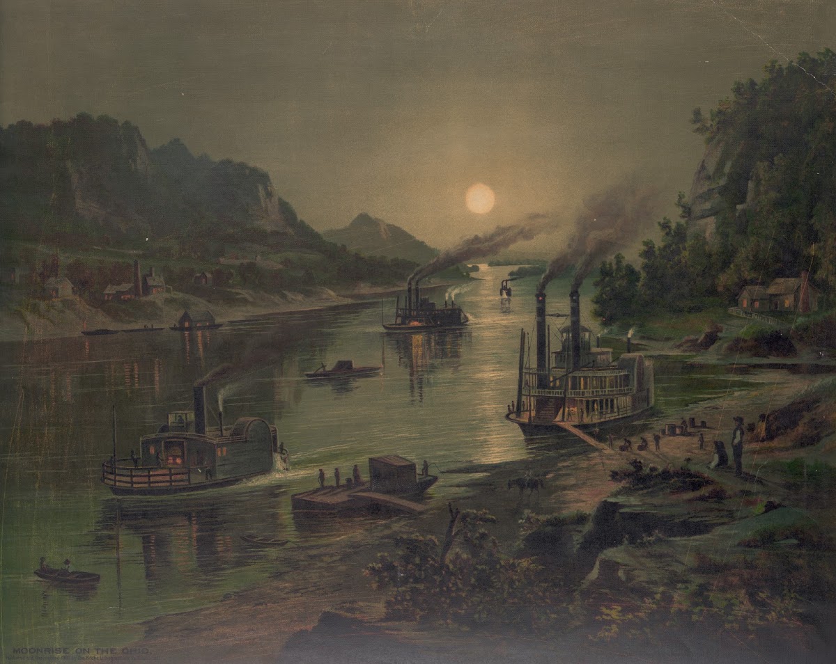 Moonrise on the Ohio 1880