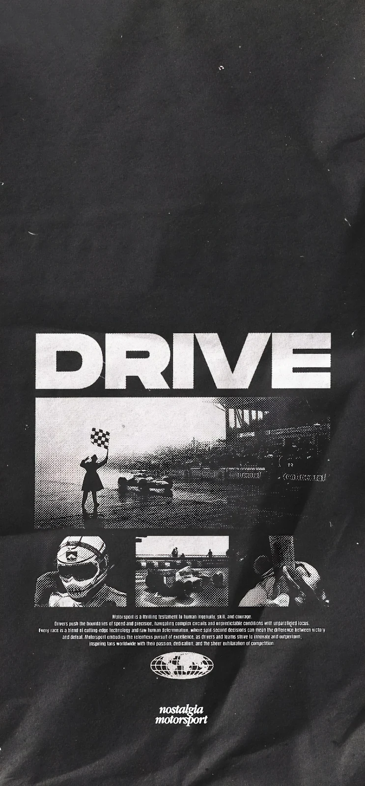 Vintage Motorsport Drive Poster Art - Graphic Design Print 4K iPhone Wallpaper (2208x4755)