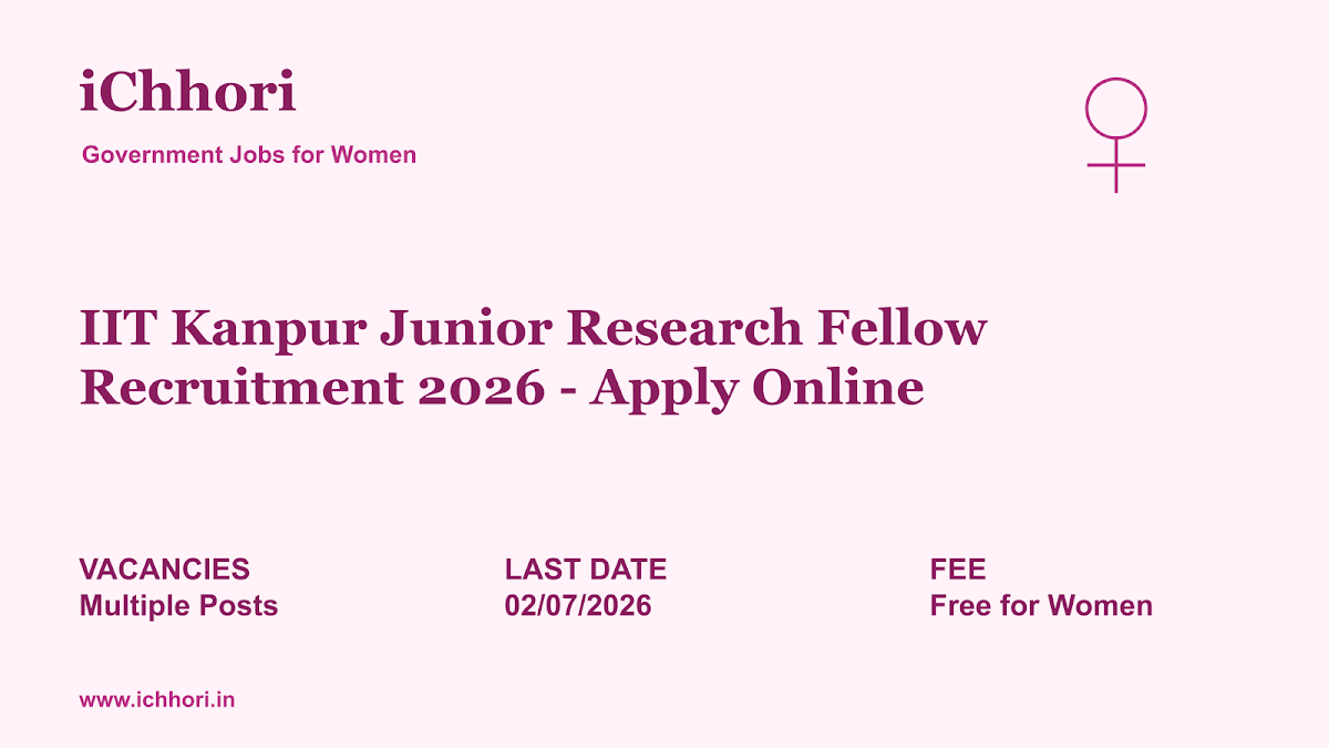 IIT Kanpur Junior Research Fellow Recruitment 2026 - Apply Online - iChhori