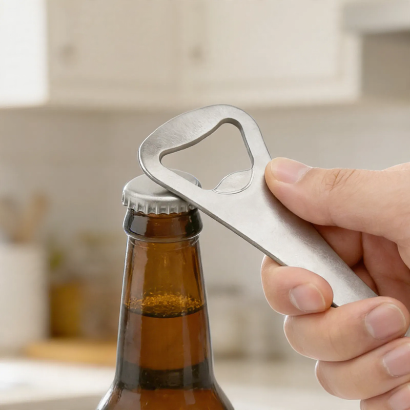 Steel bottle opener, portable