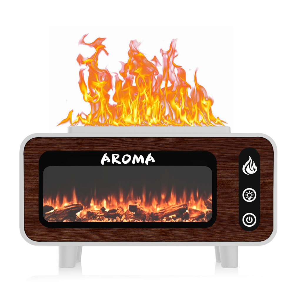 Fireplace Aromatherapy Diffuser with LED Flame Effect, Model LA-0646