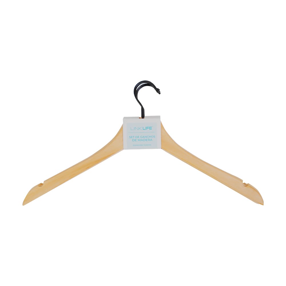 Set de ganchos de madera Link Life™, 4 piezas