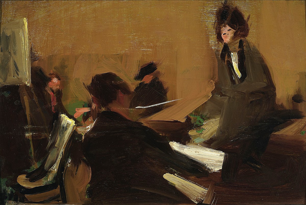 Evening in the studio sketch 1906
