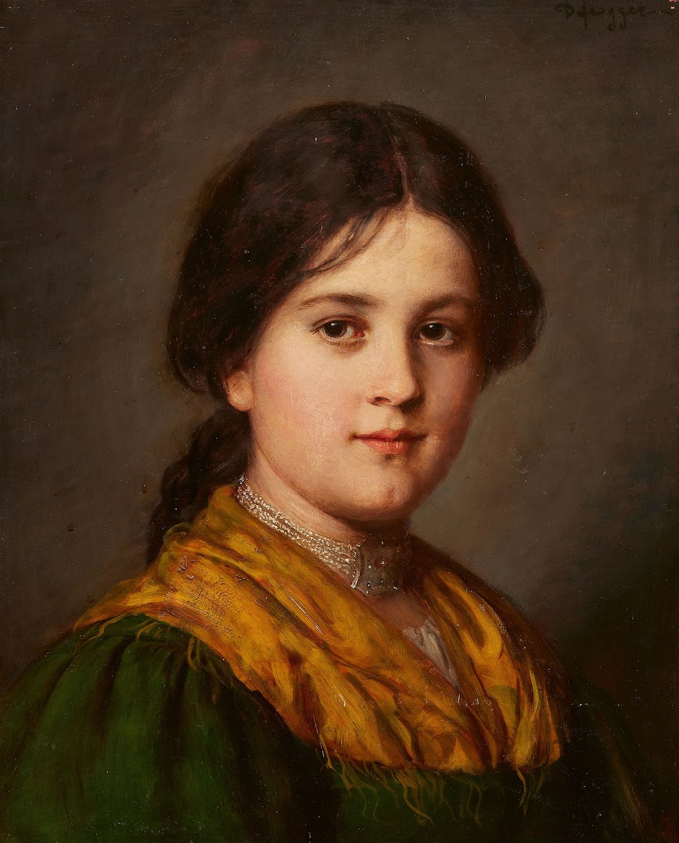Bauernmädchen mit Halsband 1908