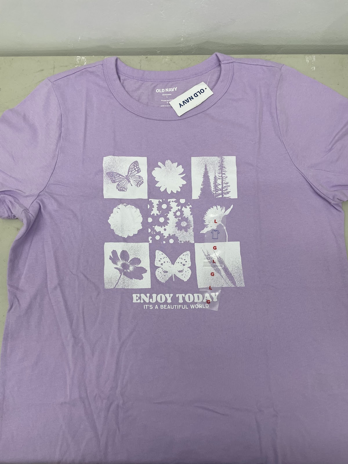 Oldnavy Shirt Butterfly Lilac L #2173