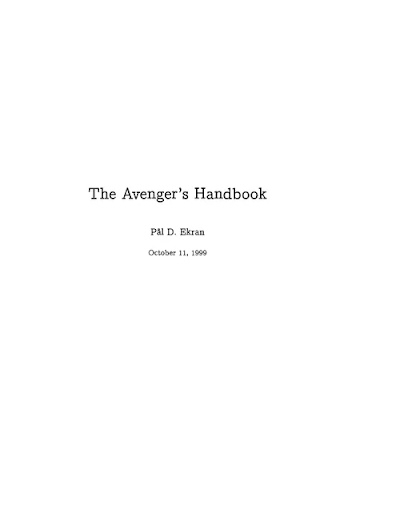 Avenger s Handbook