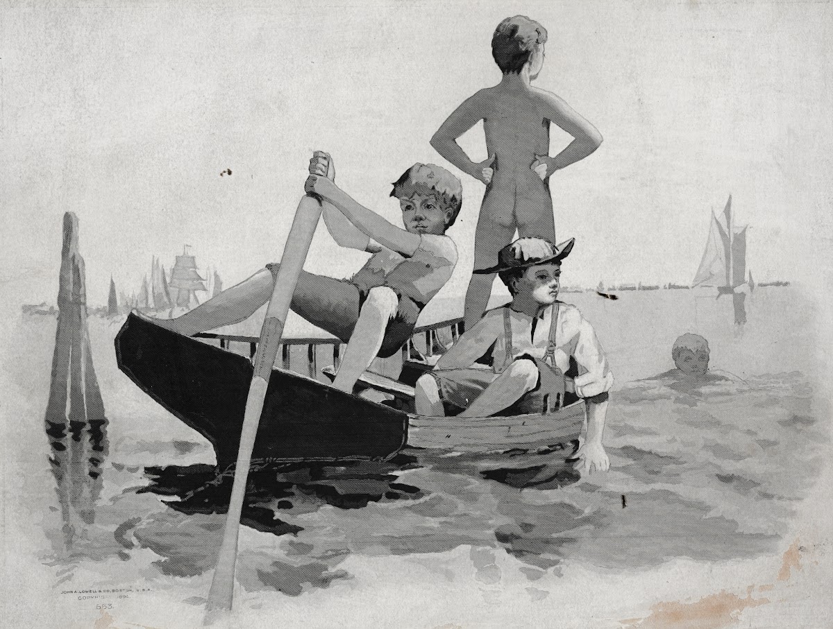 Boys Swimming Gloucester Harbor 1894