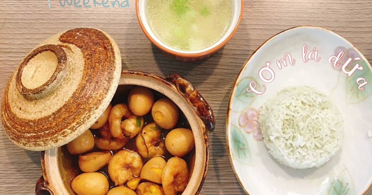 Tôm kho trứng cút