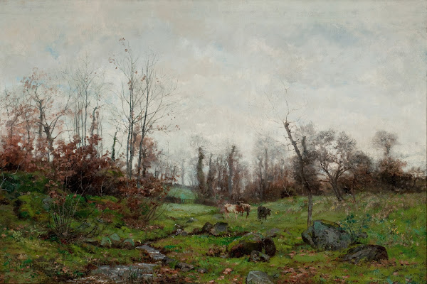 Cattle by a Stream Pont Aven Brittany 1882