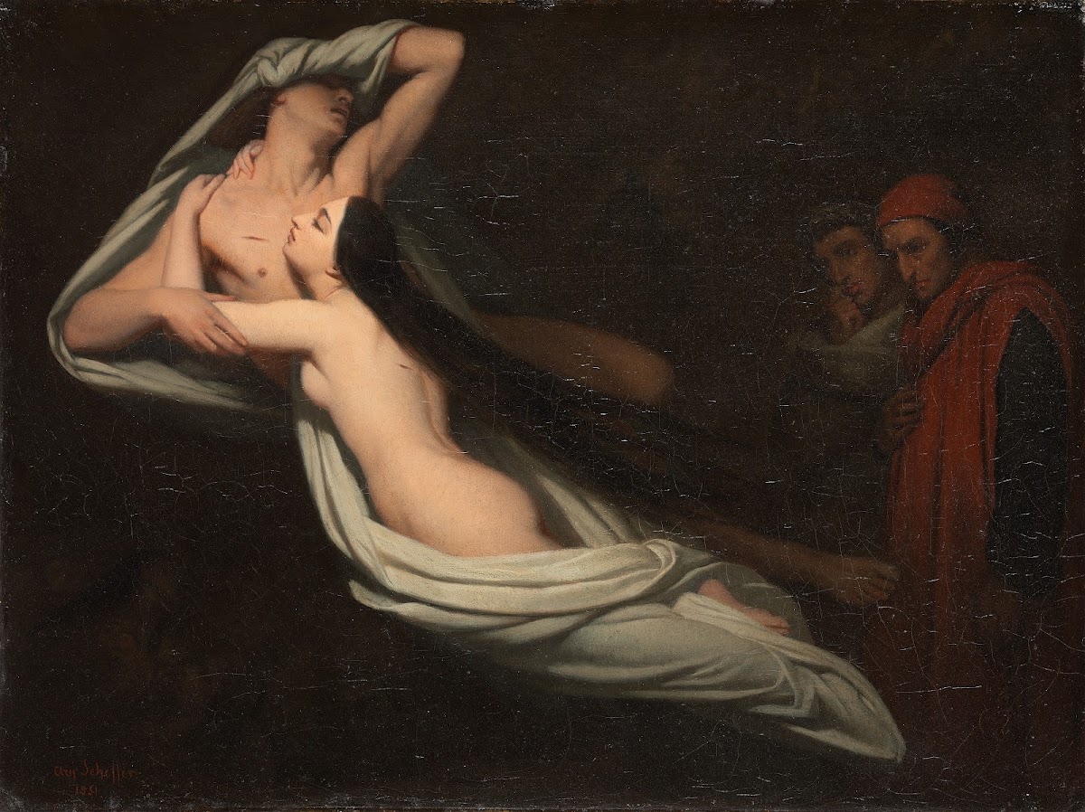 Dante and Virgil Meeting The Shades of Francesca Da Rimini and Paolo 1851