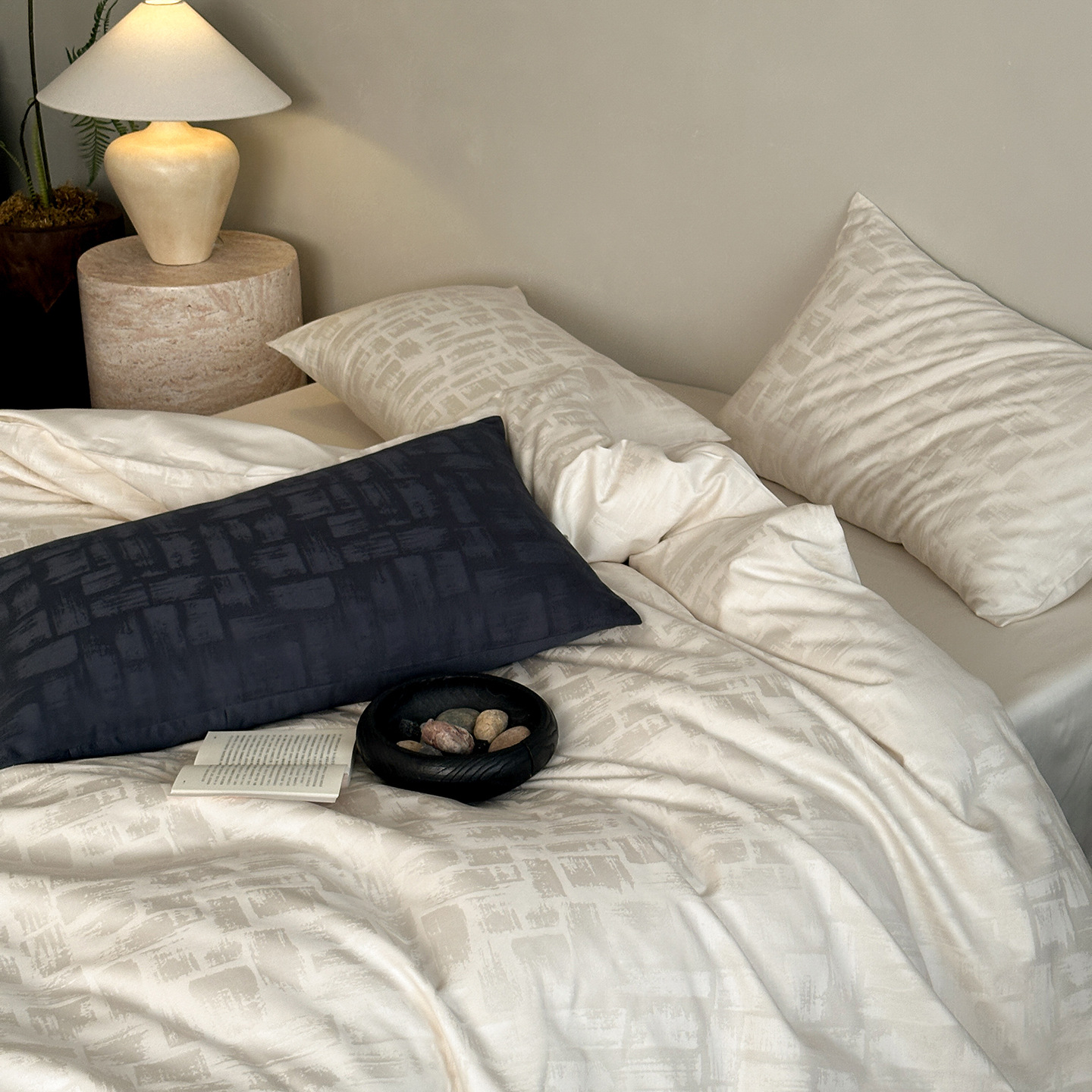 Cotton Bedding Set, 100S, Embossing