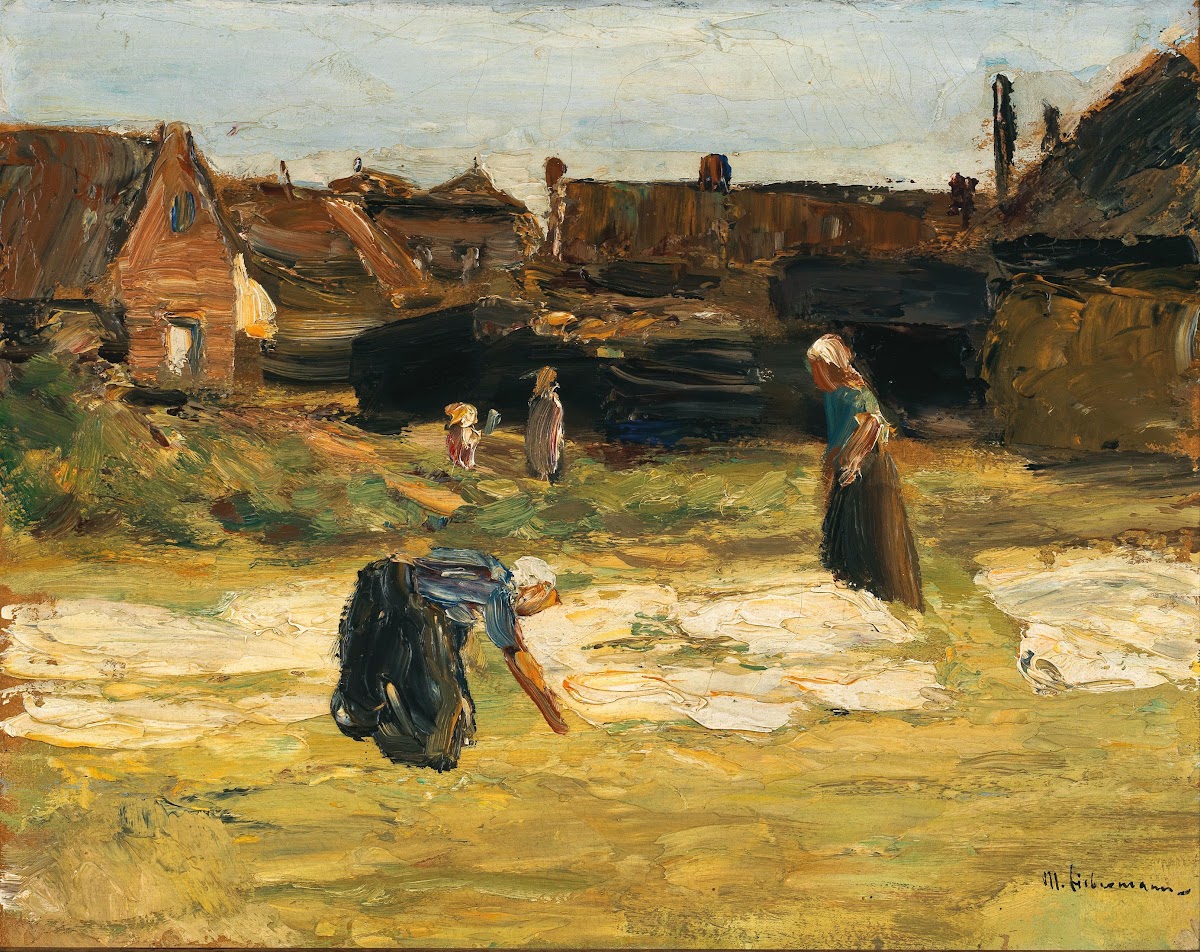 Dorfwinkel mit Bleiche village corner with bleach 1905