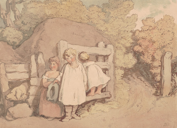 Cottage children  Devon ca 17801825