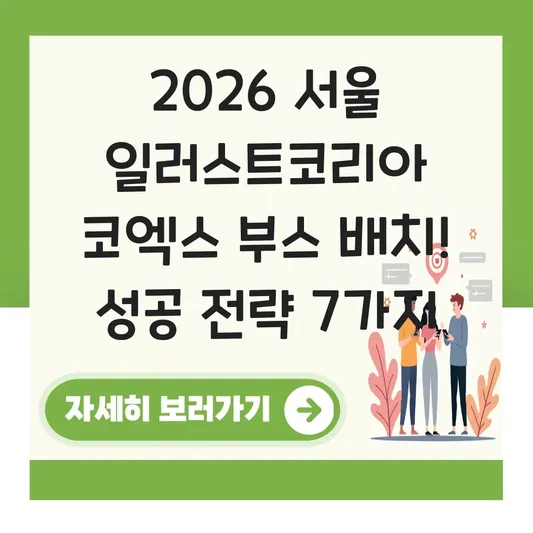 2026 서울 일러스트코리아 코엑스 부스 배치
