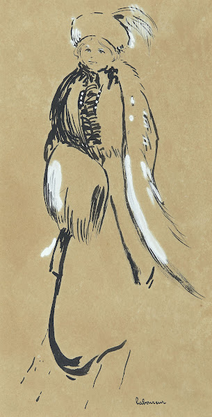Lélégeante au manchon circa 1898