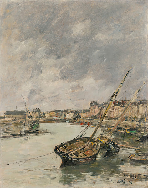 Trouville Le Port Marée Basse 1894