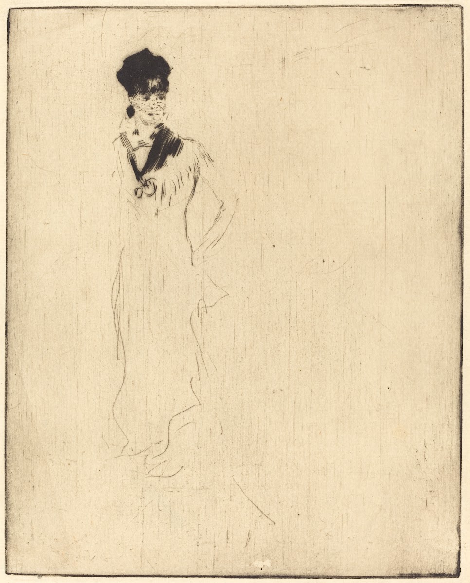 Sketch of a Young Lady in Violet Esquisse de jeune femme a la violette