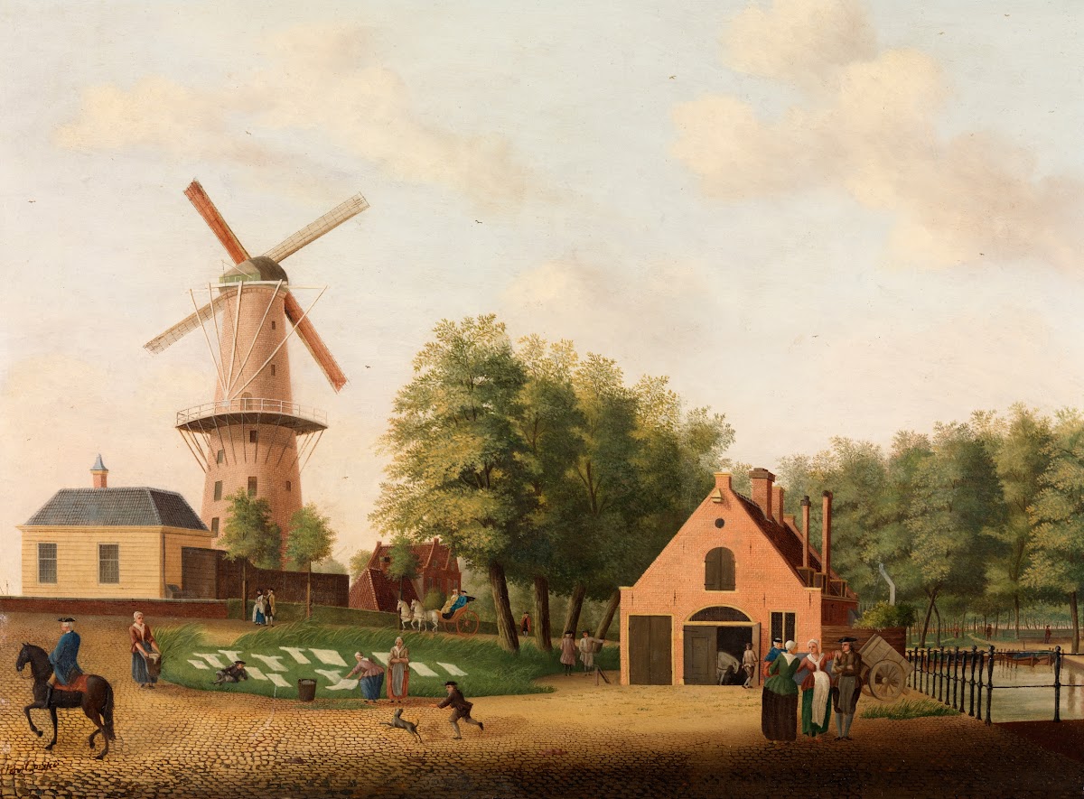 Village With A Windmill