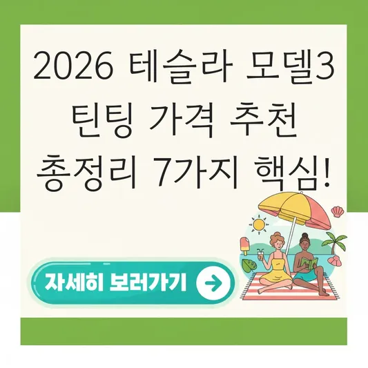 테슬라 모델3 틴팅 가격 추천