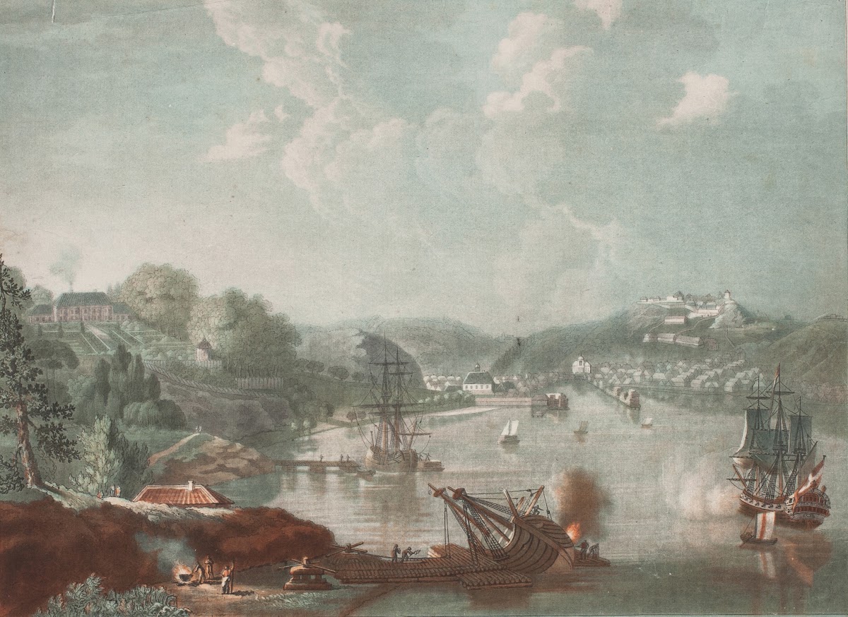 Vue de la ville Frederikshald 1787  1791