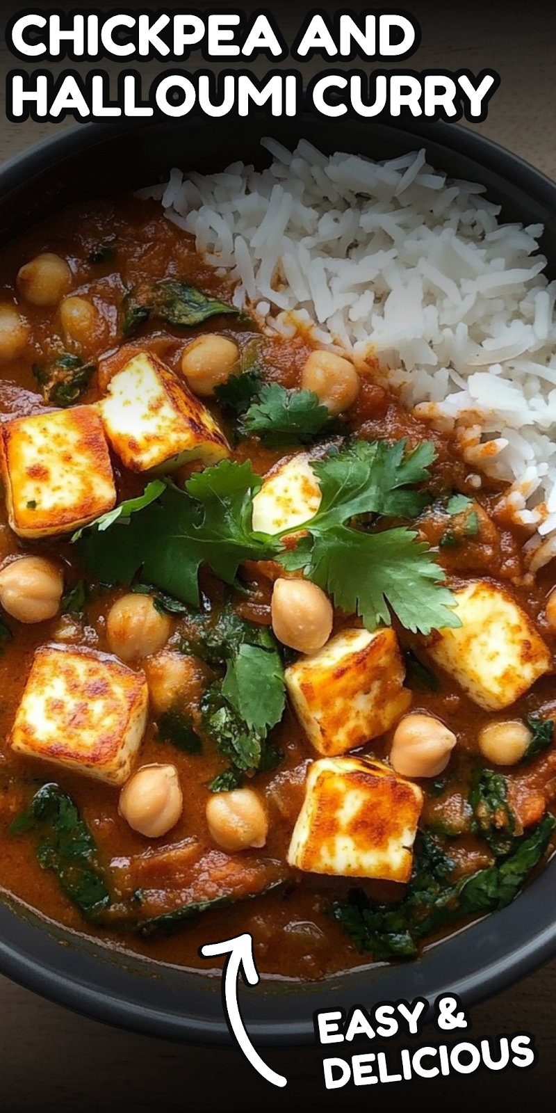 Chickpea and Halloumi Curry