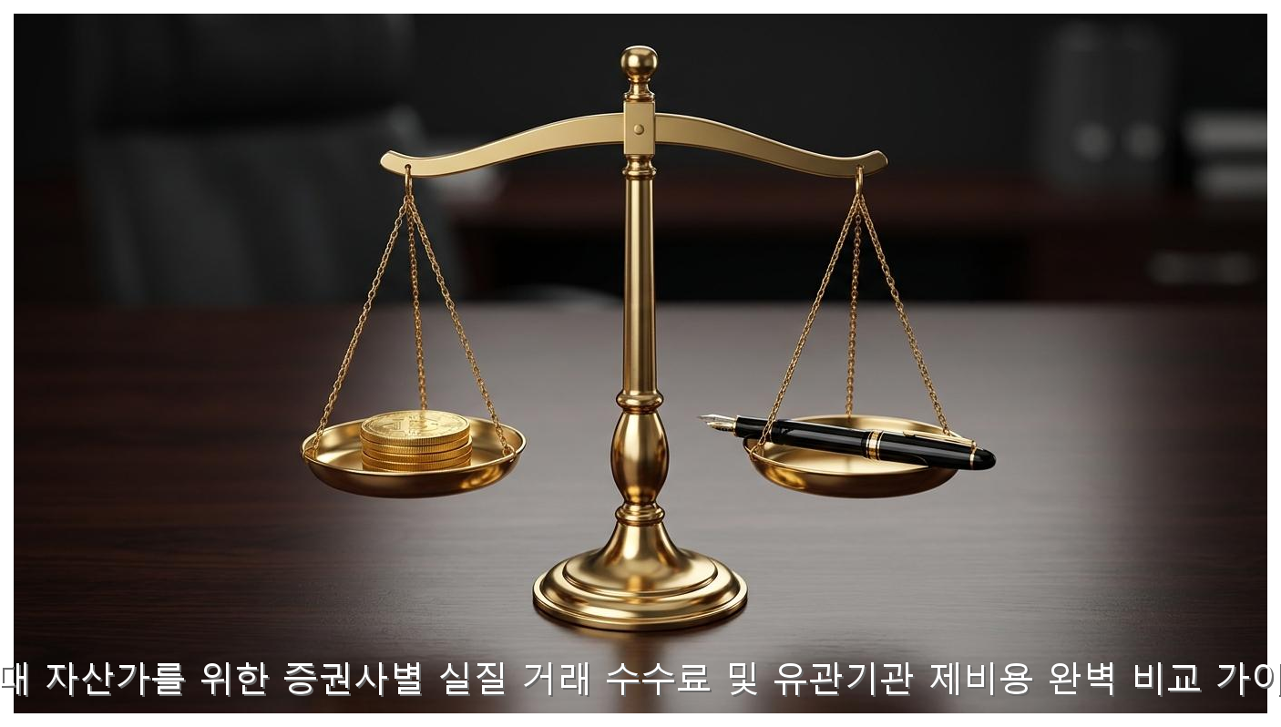 억대 자산가를 위한 증권사별 실질 거래 수수료 및 유관기관 제비용 완벽 비교 가이드 핵심 안내 및 분석 인포그래픽 (6)