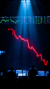 Stock Market Crash Red Downtrend Trading Floor Crisis