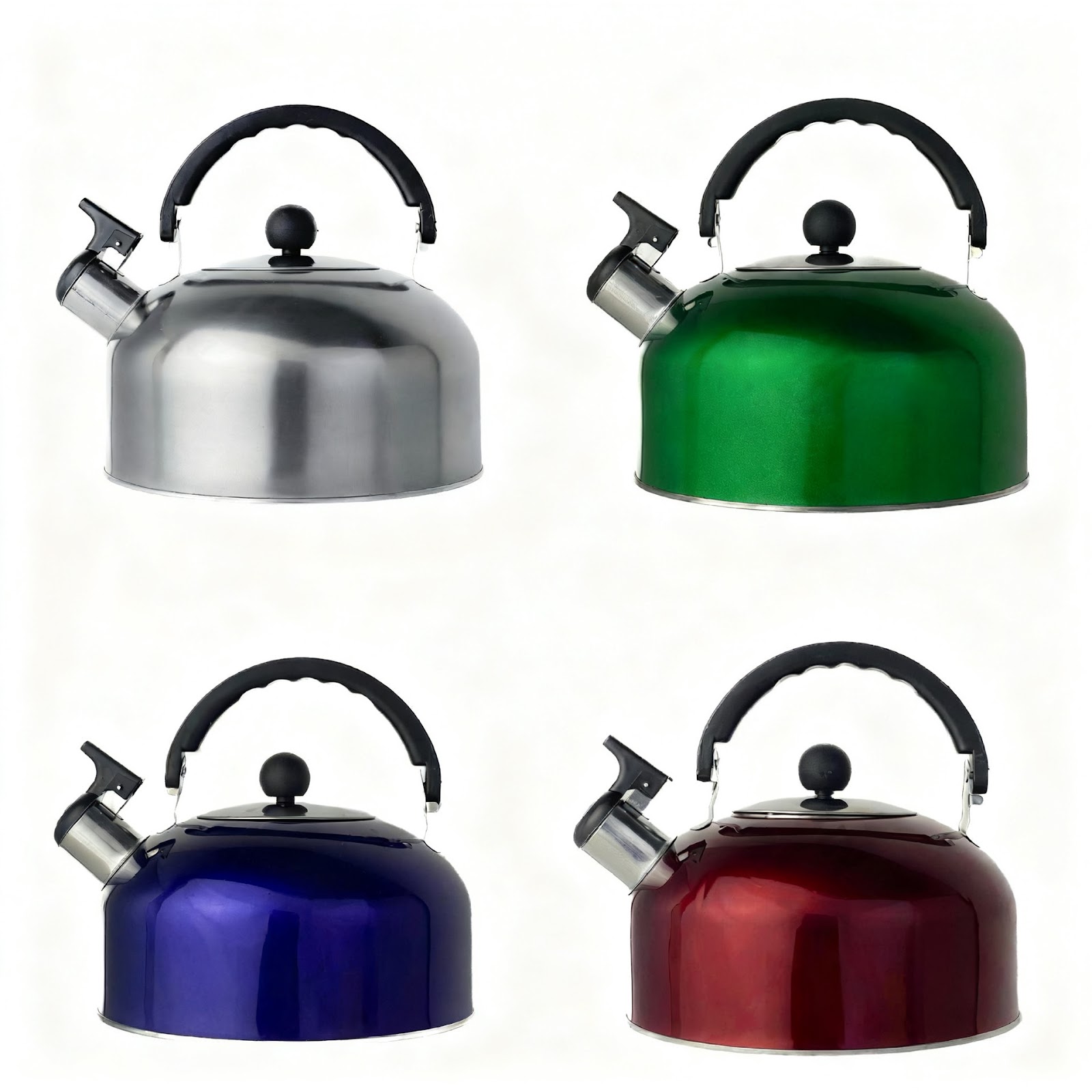 Edelstahl-Wasserkessel mit Pfeife, 3–4 L