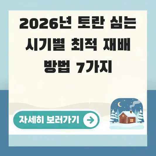 토란 심는 시기별 최적 재배 방법