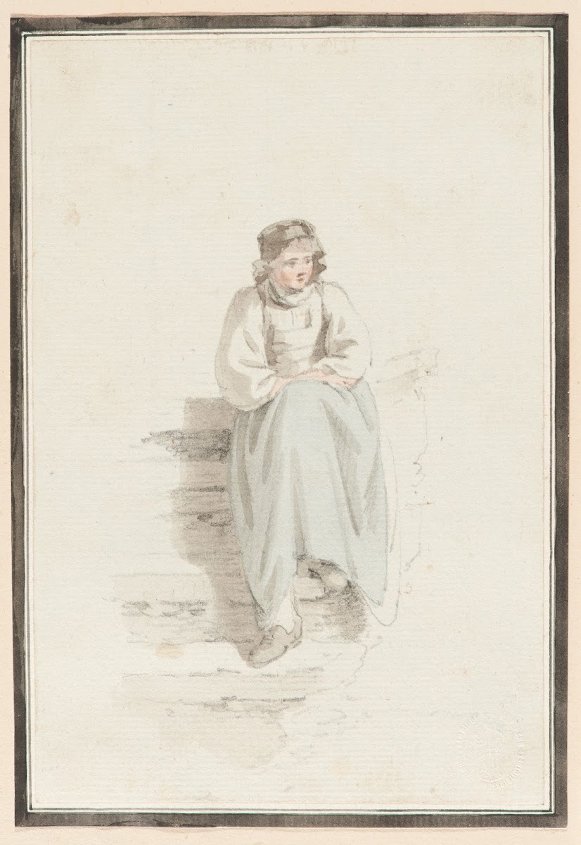 Das Mädchen auf der Steintreppe 1828