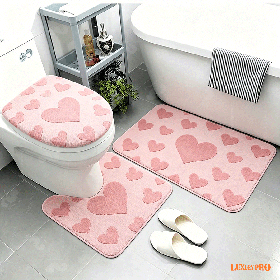 Floor Mat 3-Piece Set [Shower Curtain Not Included]