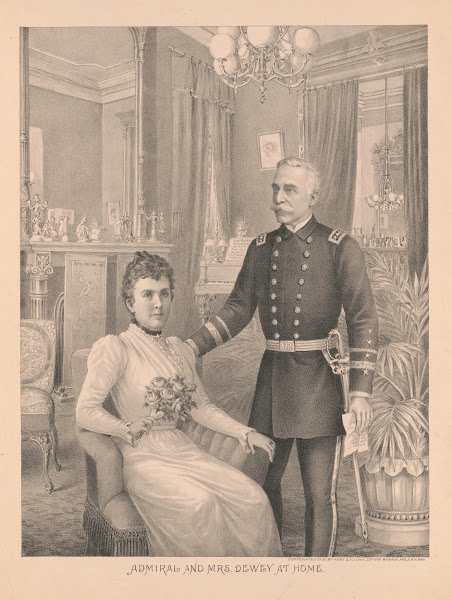 Admiral George Dewey and Mrs Susan Boardman Goodwin Dewey at home 1900