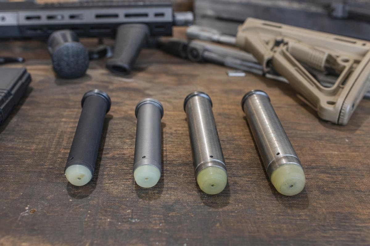 AR-15 buffer weight comparison showing carbine H1 H2 and H3 options