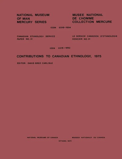 Contributions to Canadian ethnology, 1975 90297