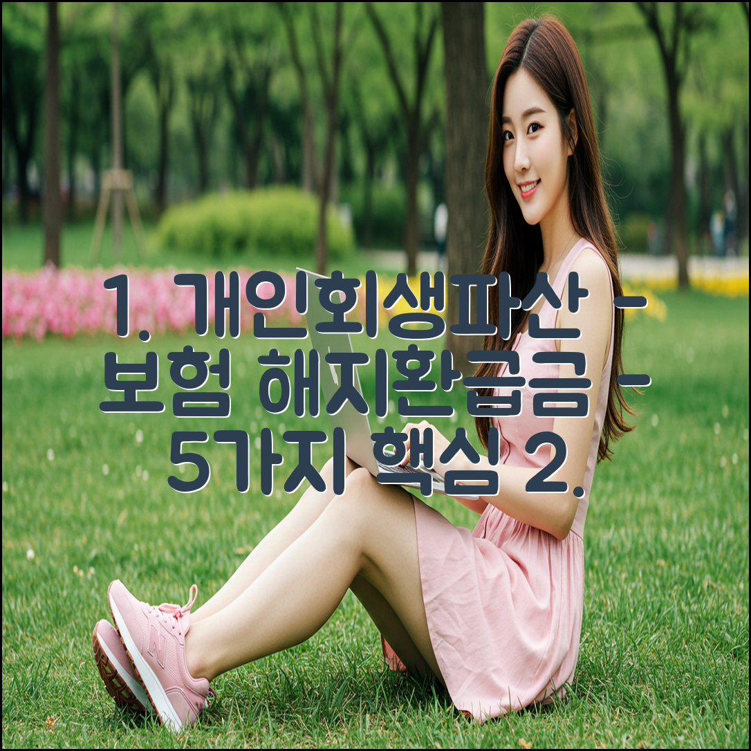 개인회생/파산: 보험 해지환급금 5가지 핵심