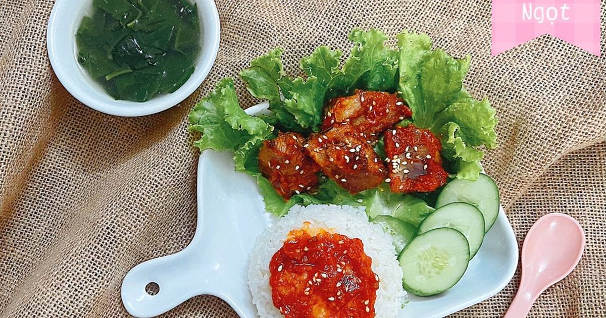 Cơm Sườn Chua Ngọt Cho Bé