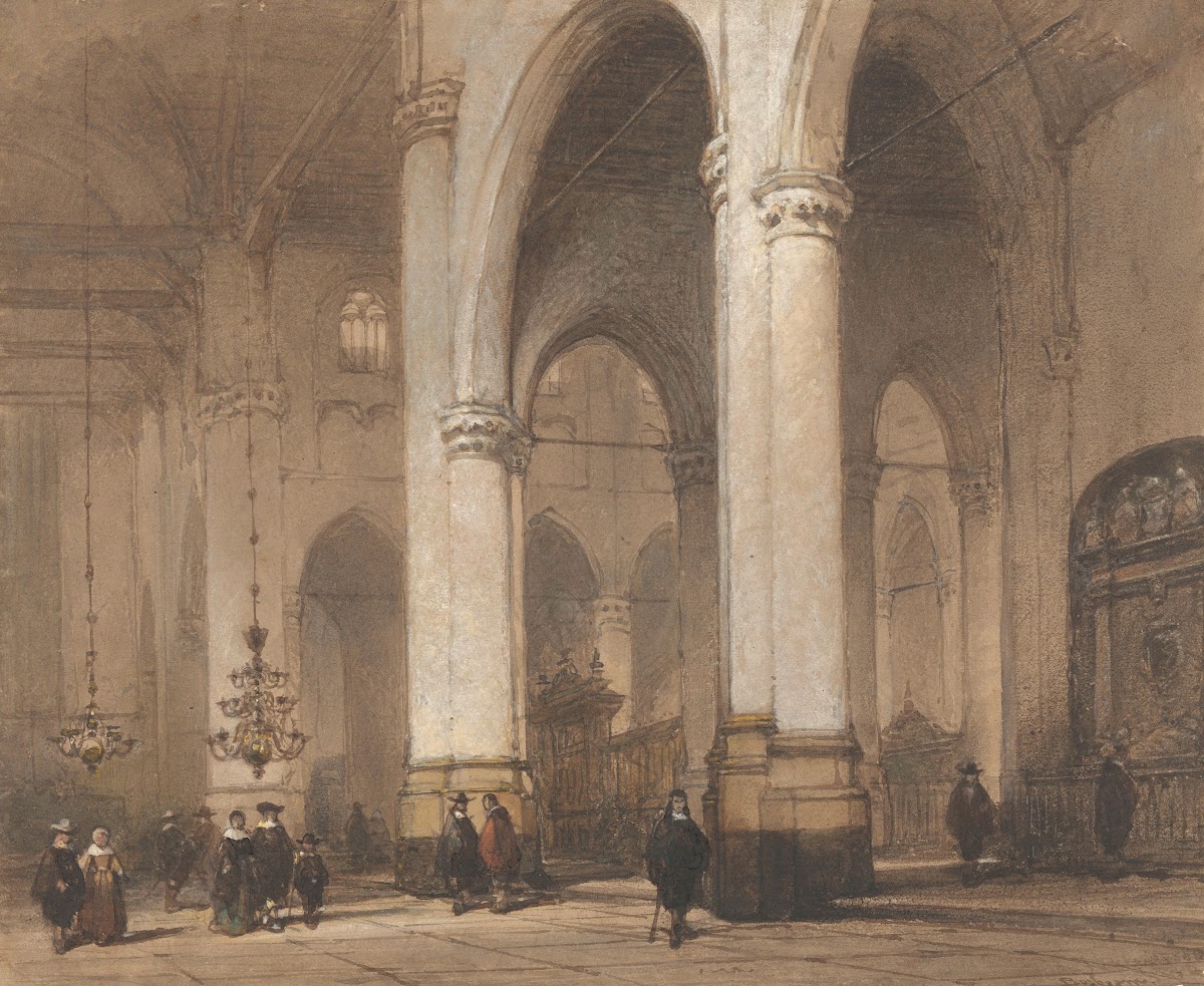 Gezicht in de St Laurenskerk te Rotterdam 1827   1891