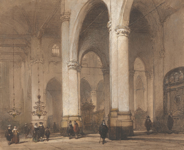 Gezicht in de St Laurenskerk te Rotterdam 1827   1891