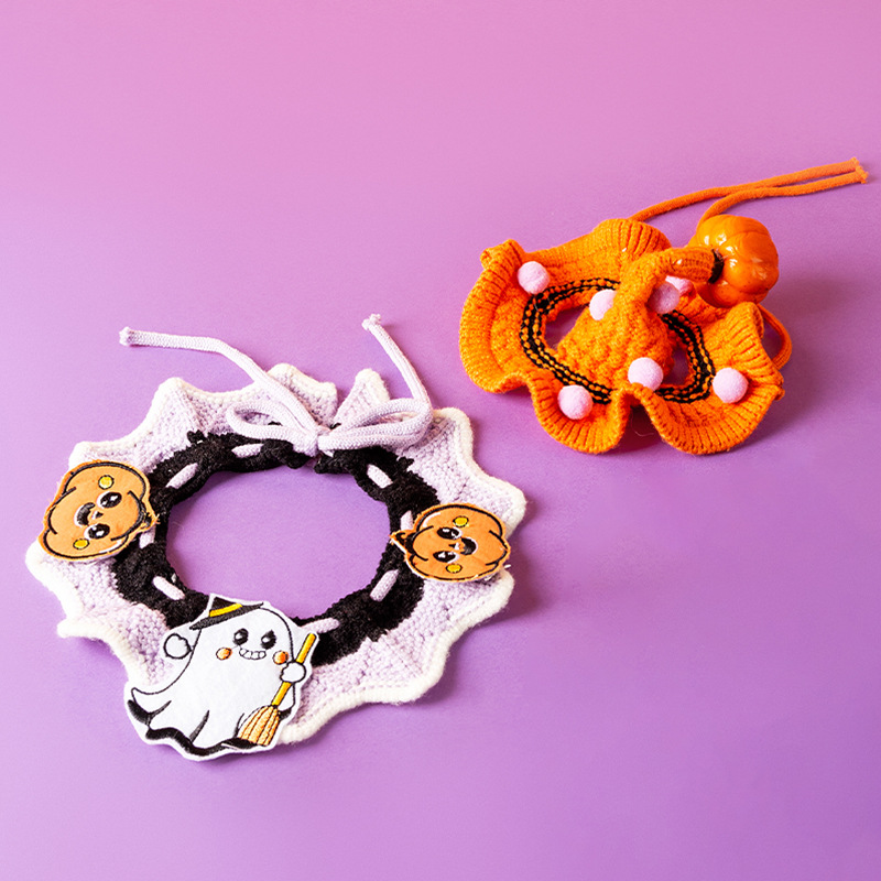 Halloween pumpkin pattern collar for dogs