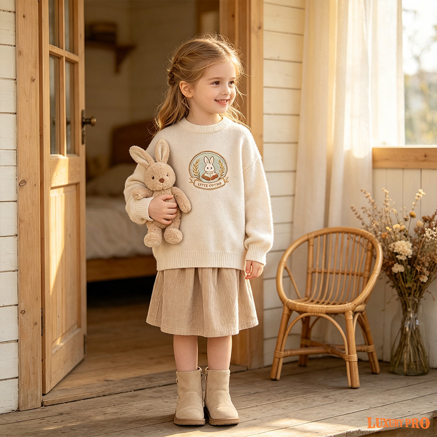AOP GPT Children's Imitation Knit Sweater