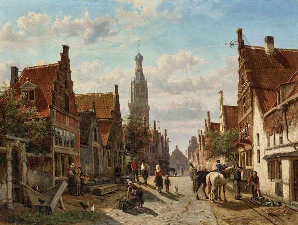 De Vijzelstraat te Enkhuizen 1866