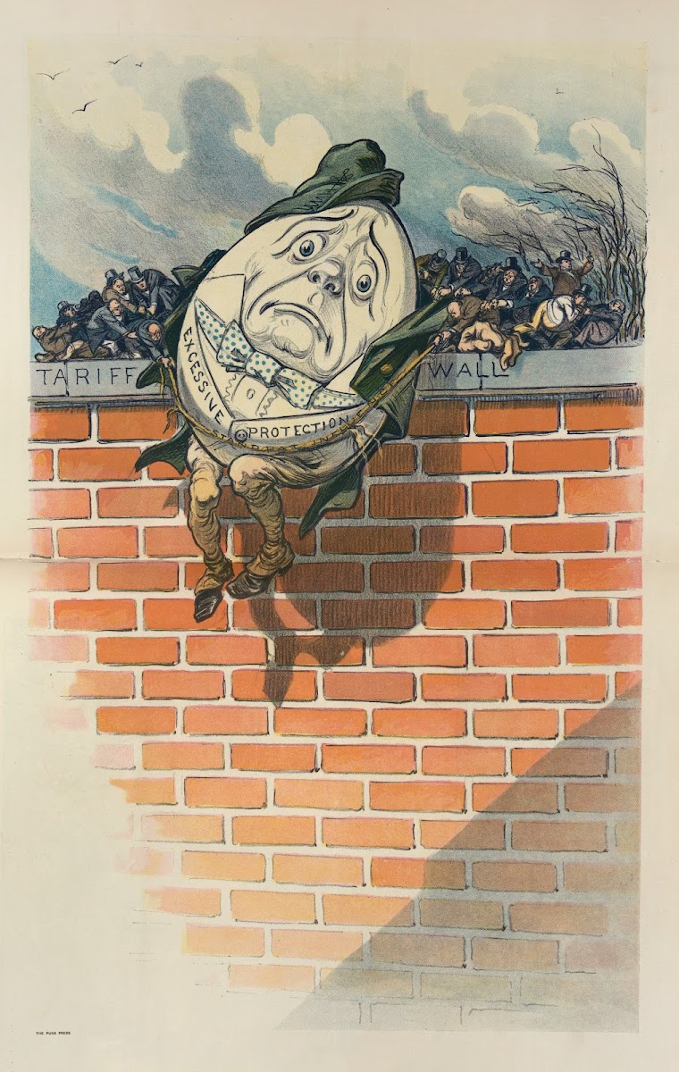 Humpty Dumpty slips from the wall Humptys due for an awful fall 1913