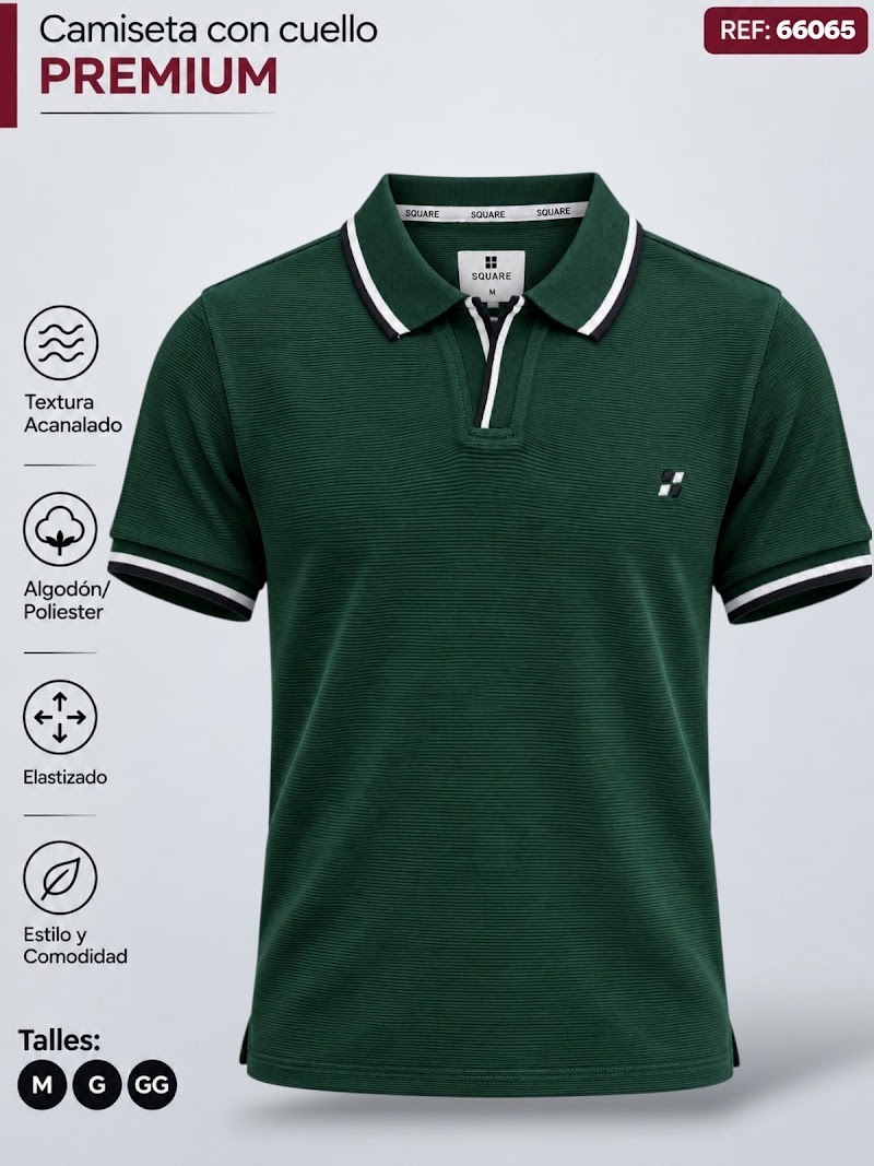 Camiseta con cuello acanalada premium · foto 2